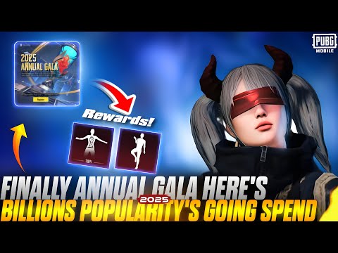 Annual Gala 2025 is Here😱Last Chance For You To Earn Popularity | Pubg Mibile
