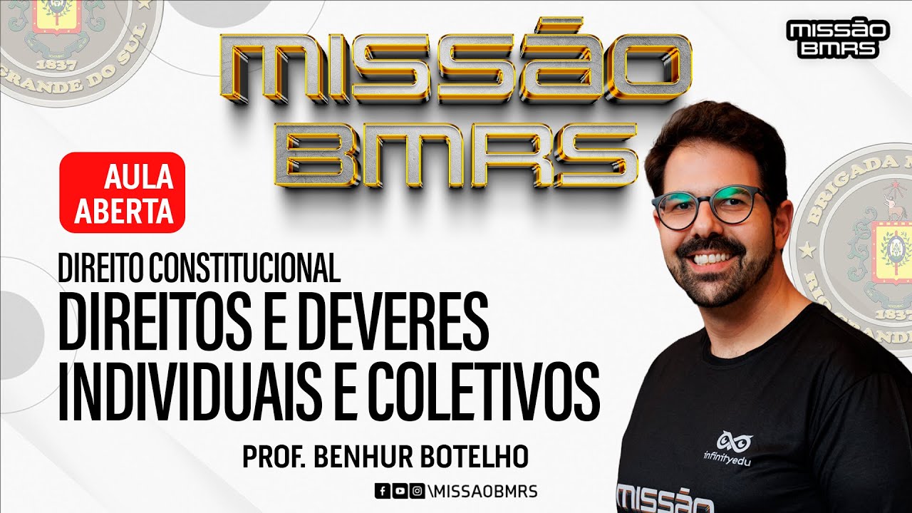 Concurso Brigada Militar RS - Direito Constitucional - Art 5 da CF Aula Gratuita