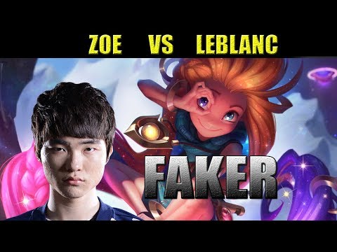 SKT T1 Faker - Zoe vs LeBlanc  - KR LOL  REPLAYS