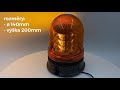 Led maják oranžový 12V / 24V - 18x3W LED ECE R65/R10 s magnetom (140x200mm) - Video Youtube