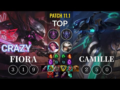 RW Crazy Fiora vs Camille Top - KR Patch 11.1