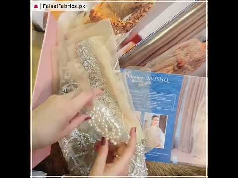 MUSHQ Monsoon Wedding Unstitched Luxury Chiffon 3Pc Suit - AURORA