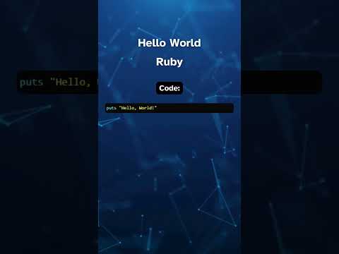Ruby Hello World Tutorial Asmr Coding Codinglife Programming Technology Webdevelopment