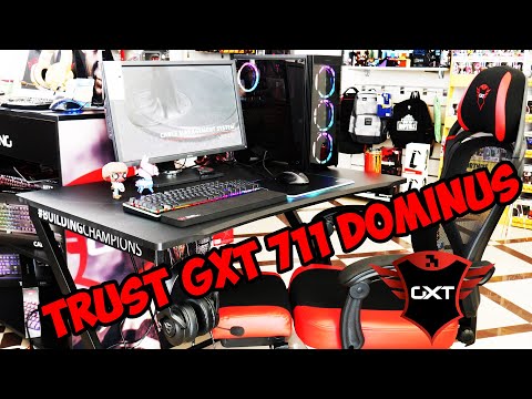 Trust Gaming Desk GXT 711X Dominus Black