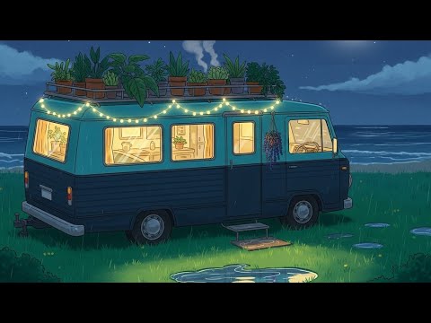 A Cozy Rainy Day in Our Mobile Home — Quiet Moments Together | Ghibli Style ASMR