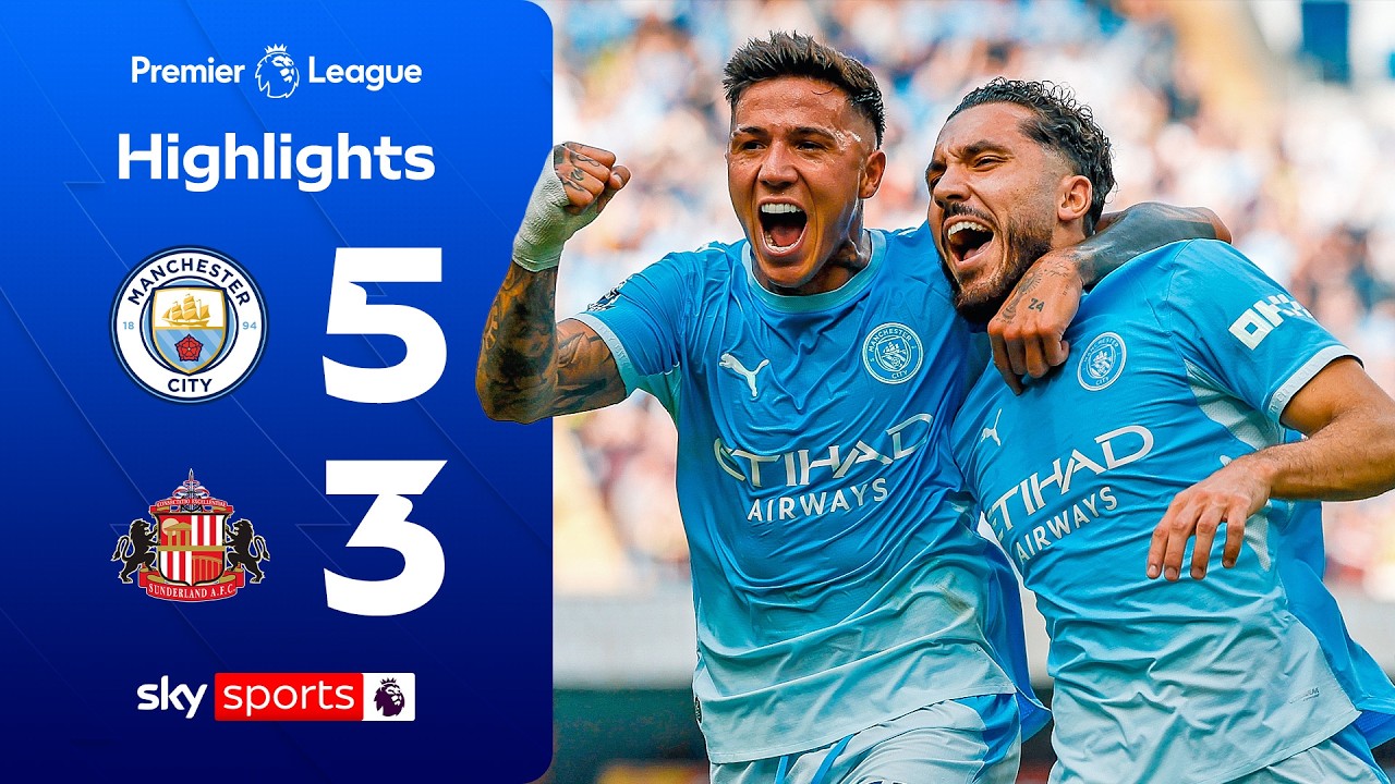 City triumphant in eight-goal THRILLER! 💥 | Man City 5-3 Sunderland | Premier League Highlights