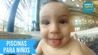 Piscina cubierta para visitar EN FAMILIA //NUESTRO BEBÉ JUEGA en el agua // Familukis