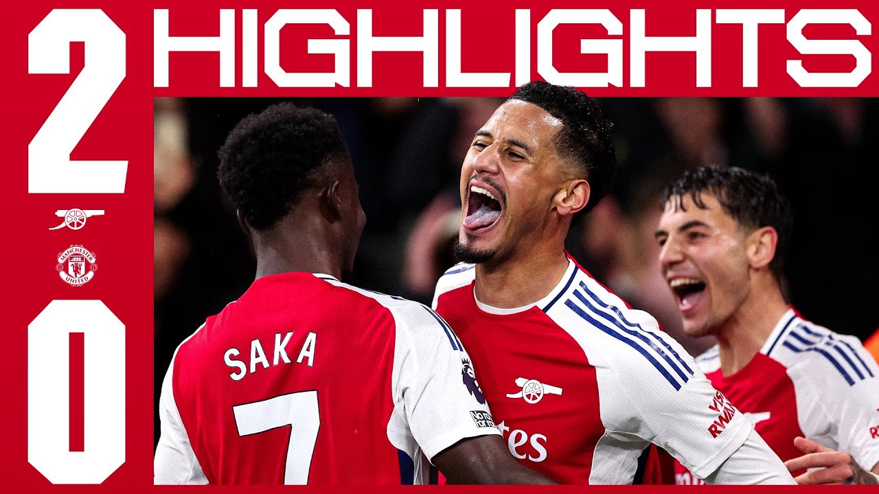 THREE BIG POINTS! | HIGHLIGHTS | Arsenal vs Manchester United (2-0) | Timber, Saliba | PL