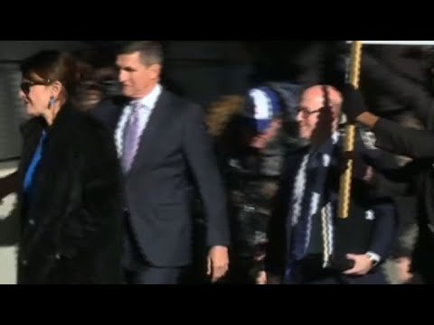 Ex-Trump aide Michael Flynn arriving at court for sentencing