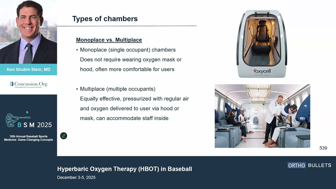 Hyperbaric Oxygen Therapy HBOT in Baseball_Ken Shubin Stein MD