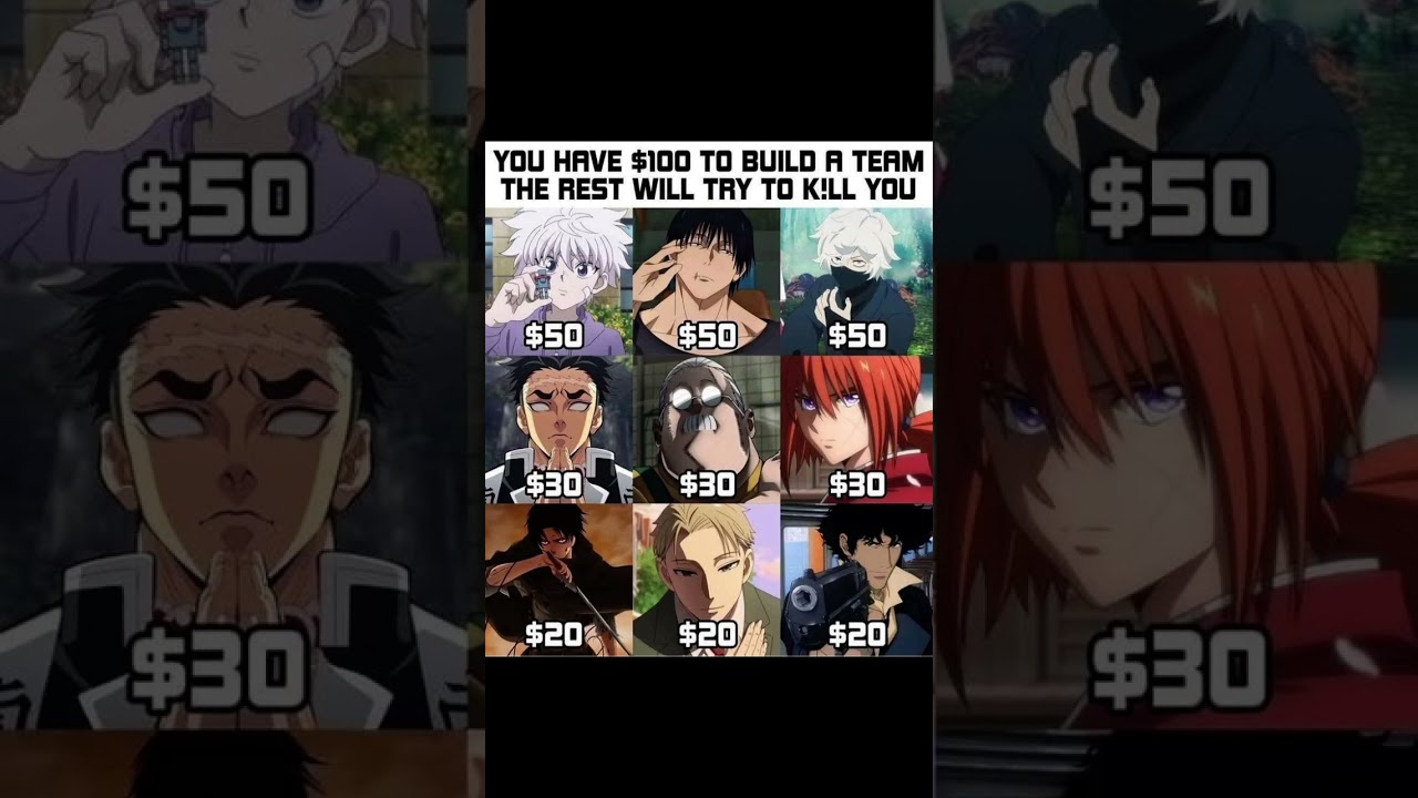 🔥 Build Your $100 Anime Dream Team! 💯 Who You Picking? 👀