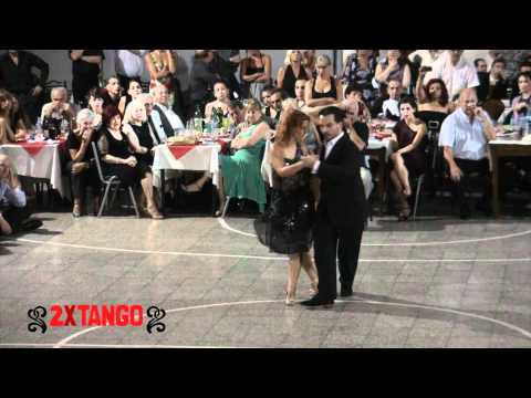  Vilma Fabiana Vega  and  Fernando Galera  are  dancing  to  the  tango  "  Que Te Importa Que Te Llore  "