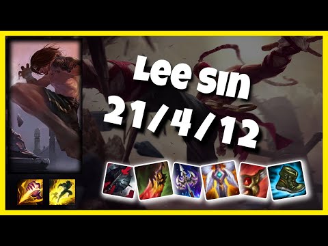 KOREAN Challenger Lee Sin JUNGLE (21/4/12) vs HECARIM Gameplay Replay - Patch 10.20