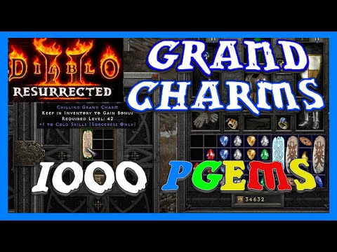 WORTH IT!? Rerolling GRAND CHARMS with 1,000 PERFECT Gems!  - Diablo 2 Resurrected Season Two