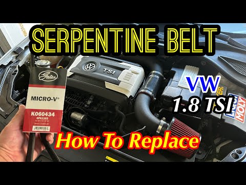 How To Replace A Serpentine Belt - VW Passat 1.8 TSI