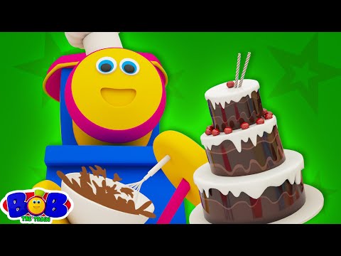 Let's Bake A Cake, Song for Kids, Cartoon Video by Bob The Train