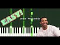 Drake Passionfruit EASY Piano Tutorial W Melody Chords Lyrics Instrumental
