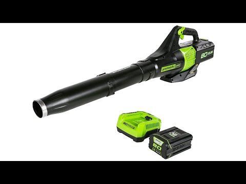 Leaf Blower Cordless, 580 CFM Electric Leaf Blowers with 2 x 4.0Ah Batteries and Charger, Electric Yard Blower with Variable Speed & Cruise Control for Lawn Care, Patio, Dust, Blowing Leaves video review thumbnail