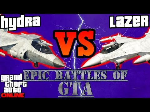 Hydra VS P-996 Lazer - Epic battles of GTA