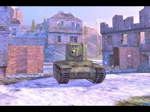 KV-2: 3700 Damage , 5 kills (1vs3) - WOT BLITZ - 🇷🇺