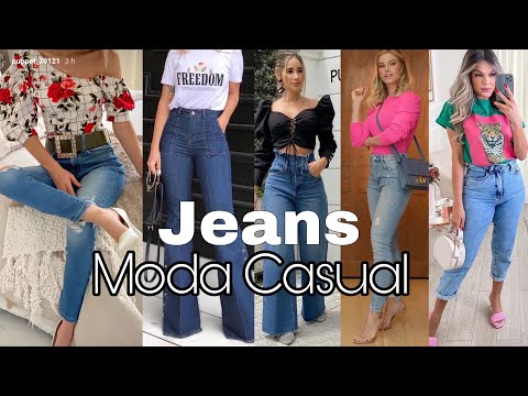OUTFITS CASUALES EN TENDENCIA MODA 2022 CASUAL PANTALONES DE MEZCLILLA DE MODA 2022