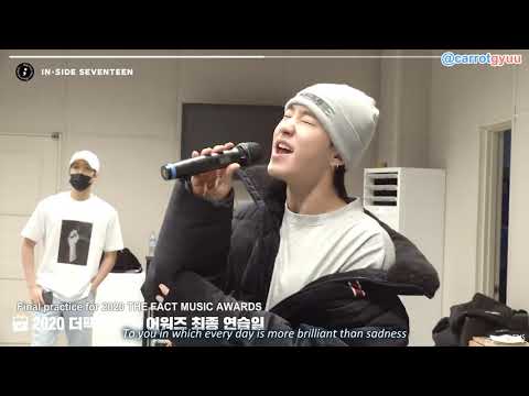 [ENG SUB] INSIDE SEVENTEEN 2020 THE FACT MUSIC AWARDS DANCE PRACTICE BEHIND