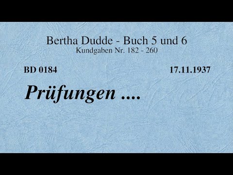 BD 0184 - PRÜFUNGEN ....