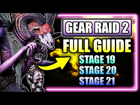Full Guide & Walkthrough GEAR RAID 2 Stages 19, 20, & 21 - Cultist EASY Strat ft. Bubba #WoR