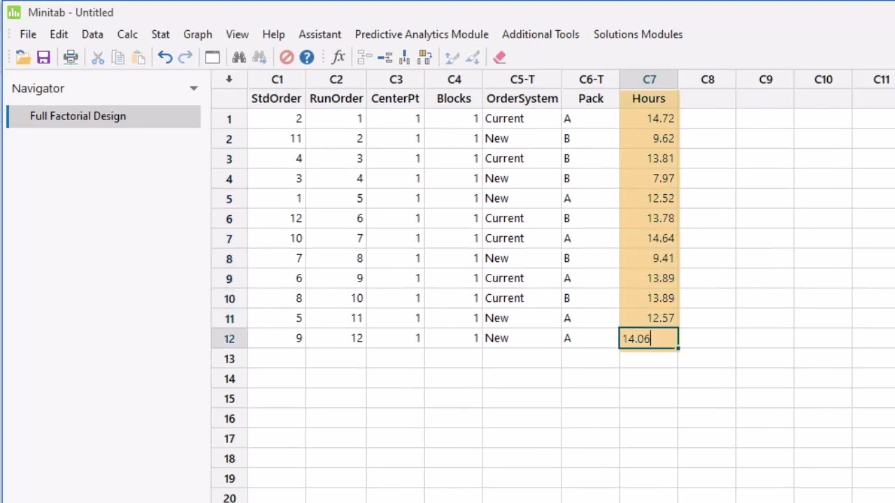 How to Create and Analyze a Designed Experiment in Minitab Statistical Software
