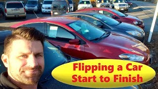 Flipping a Car start to Finish - Flying Wheels