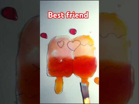 Ice crime draw with waterdrops #satisfyling #art