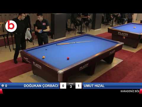 DOĞUKAN ÇORBACI & UMUT HIZAL Bilardo Maçı - KARADENİZ ŞAMPİYONASI - FİNAL ETABI-1.TUR