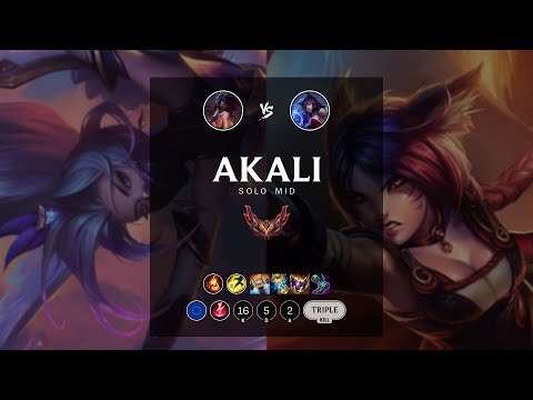 Akali Mid vs Ahri - EUW Grandmaster Patch 12.17