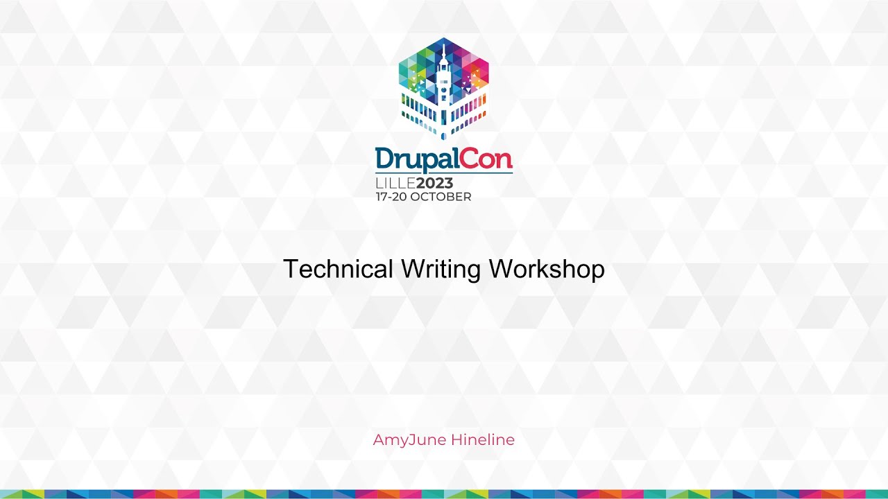 USERS & EDITORS - Technical Writing Workshop