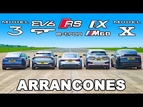 BMW iX M60 vs EV6 GT vs RS e-tron vs Model 3 vs Model X: ARRANCONES