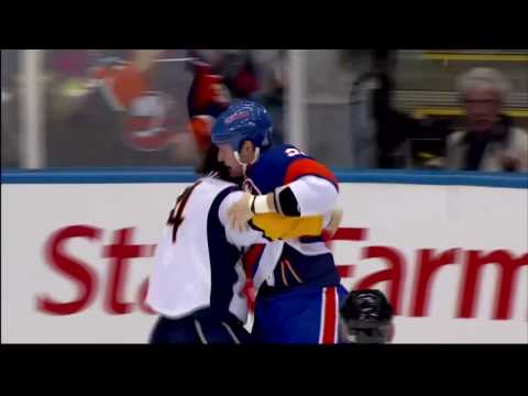 Steve Montador vs Tim Jackman Oct 31, 2009