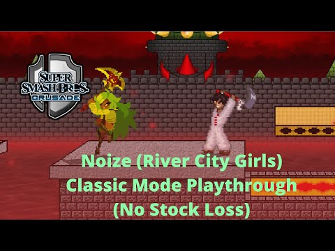 Super Smash Bros. Crusade - Noize (River City Girls) Classic Mode Playthrough (No Stock Loss)