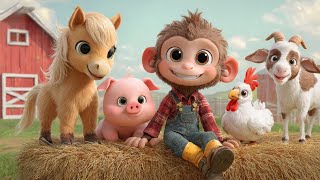 O Macaquinho Fazendeiro Cuida dos Animais 🐵 SabiKids - Música Infantil 