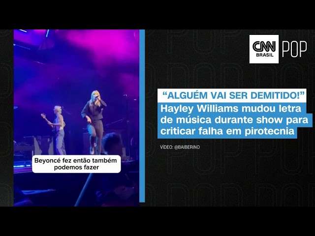 Hayley Williams mudou letra de música durante show para criticar falha em pirotecnia | CNN Pop