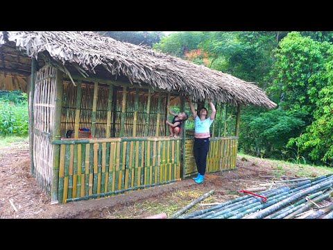 TIMELAPSE 510 Days : Difficult Journey Single Mother Building Bamboo House Alone - START TO FINISH