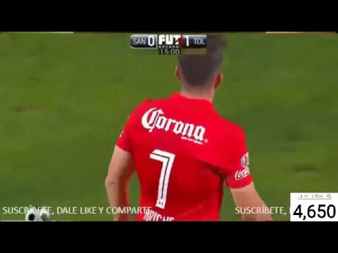 Gol de GABRIEL HAUCHE   SANTOS 0-1 TOLUCA   CLAUSURA 2017 COMPLETO HD