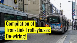 [1080p] [60fps] A Compilation of TransLink Trolleybus Dewirements!