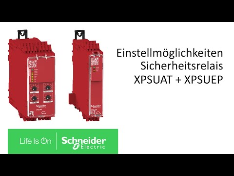 Video - Einstellmöglichkeiten des universellen Sicherheitsrelais XPSUAT mit Kontakterweiterung XPSUEP