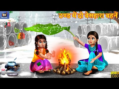 ठण्ड में दो बेसहारा बहनें | Thand Me Do Besahara Bahne | Hindi Kahani | Moral Stories |Hindi Cartoon