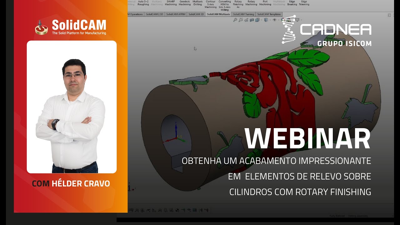 Obtenha um acabamento impressionante em elementos de relevo sobre cilindros com Rotary Finishing