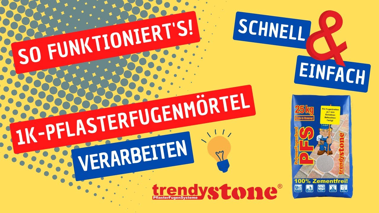 1K PolymerFugenSand – Anwendung und Einschlämmen von Trendy-Bau