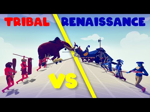 TRIBAL TEAM vs RENAISSANCE TEAM | TABS - Totally Accurate Battle Simulator