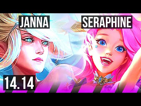 JANNA & Miss Fortune vs SERAPHINE & Ezreal (SUP) | 7k comeback, 900+ games | EUNE Master | 14.14