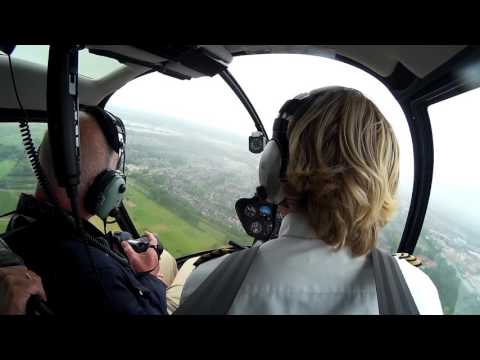 Helikoptervlucht boven Vianen door Jumbo Vianen 1-7-2017