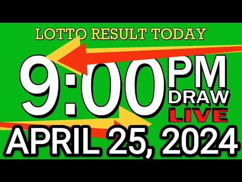 LIVE 9PM LOTTO RESULT TODAY APRIL 25, 2024 #2D3DLotto #9pmlottoresultapril25,2024 #swer3result